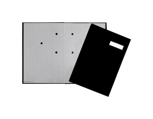 Pagna Unterschriftenmappe schwarz Kunststoff, 20 Fächer, Namensschild, A4