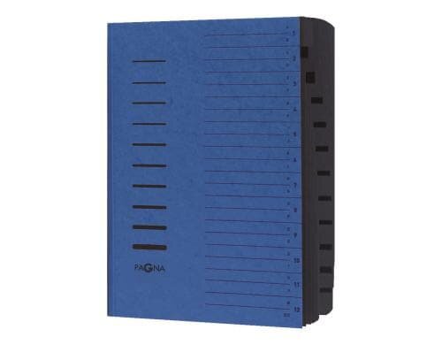 Pagna Ordnungsmappe mit Gummiband A4 blau, 12teilig, 1-12/A-Z
