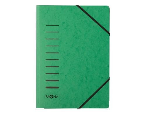 Pagna Gummibandmappe A4 grün 3 Einschlagklappen
