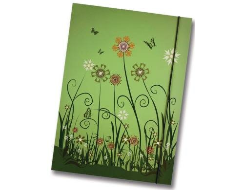 Folia Sammelmappe Blumengrafik Grösse A3, mit Gummiband
