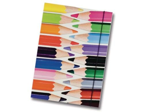 Folia Sammelmappe Buntstifte Grösse A3, mit Gummiband