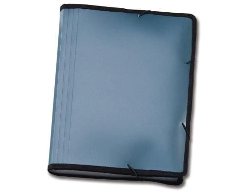 Folia Fächermappe dunkelblau Grösse A4, mit Einsteckschilder