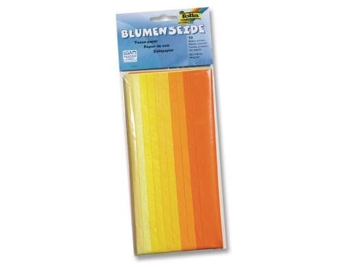 Folia Seidenpapier Ton in Ton Mix gelb 10 Bogen, Grösse 12.5x25cm