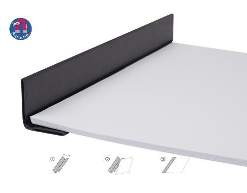 Biella Magnet-Klemmschiene A5 bis zu 35 Blatt, dunkelgrau, 2 Stk.