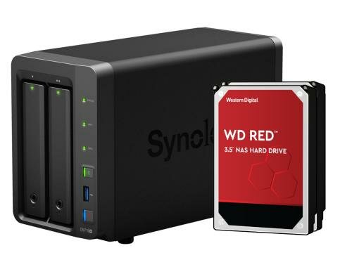 Synology DS718+, 2-bay NAS inkl. 2x 8TB HDD WD Red