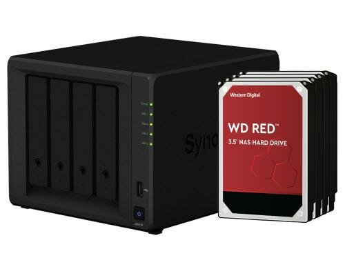 Synology DS418, 4-bay NAS inkl. 4x 4TB HDD WD Red