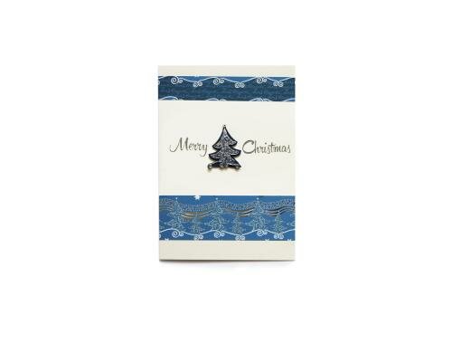 Artoz Kartenbastelset blau beige Set für 5 Karten