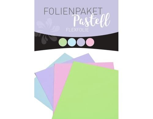 Heisstransferfolie Flex Pastell 4 Blatt à 30 x 25 cm