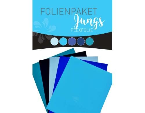 Heisstransferfolie Flex Jungs 5 Blatt à 30 x 25 cm
