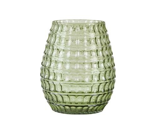 Villa Vase Glas 14x18cm dunkelgrün 1 Stück, D 14cm - H 18,0cm