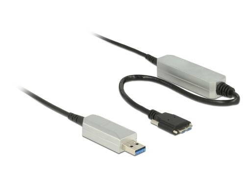 USB3.0 Kabel, A-Stecker zu Micro-B-Stecker 20m, aktive optische Übertragung, Gewinde