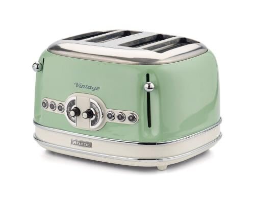 Ariete Toaster Vintage mit 4 Schlitze grün 1600 W, 4 Schlitze