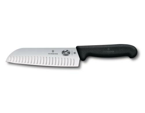 Victorinox Fibrox Santokumesser 17cm, schwarz, Kullenschliff