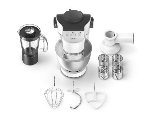 Krups Küchenmaschine Master Perfect Plus weiss/chrome, 700 Watt, 4 Liter