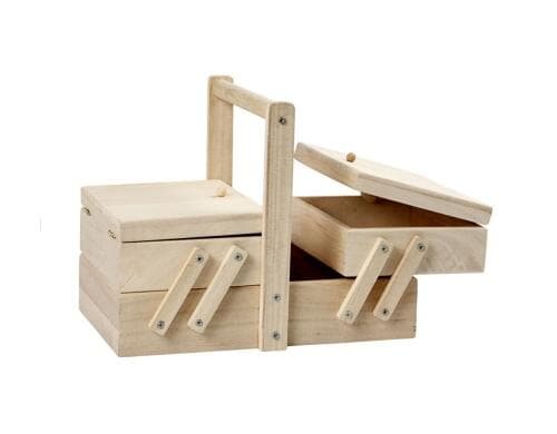 Creativ Company Holz Nähkästchen 24 x 16.3 x 19 cm, Kaiserbaum