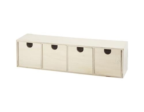 Creativ Company Holz Box mit Schubladen 9.2 x 34.7 / 7.2 x 7.2 cm