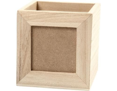 Creativ Company Stifthalter mit Fotorahmen 10 x 10 x 10 cm, Foto: 6.2 x 6.2 cm