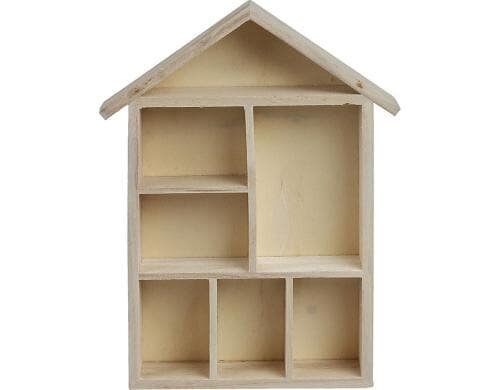 Creativ Company Holz Setzkasten in Hausform 30 x 22 x 3.5 cm