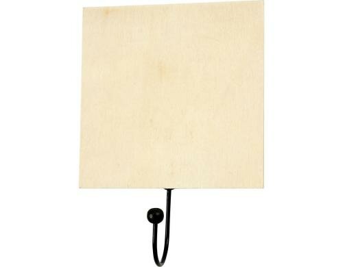 Creativ Company Holz Garderobenhaken 10 Stück, 12 x 12 cm