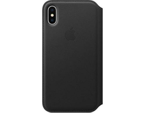 Apple iPhone X Leder Folio Black aus hochwertigem Leder