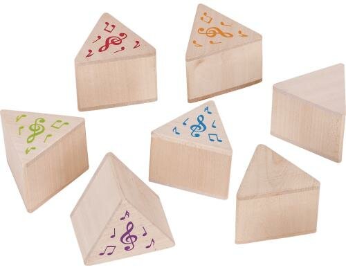 Memo Klang 6,7 x 6,7 x 5,8 cm, 12 Teile, Holz,