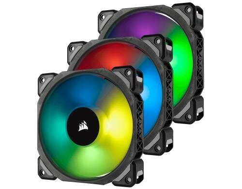 Gehäuselüfter Corsair ML120 PRO RGB 3er 120x120x25mm, 4Pin, 400-1600rpm, 25dBA