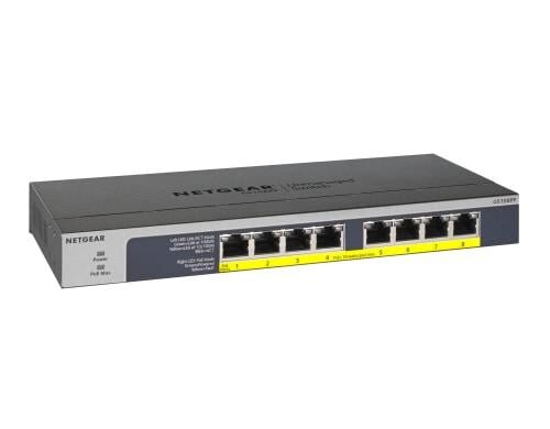 Netgear GS108PP: 8 Port Switch 8-Port Gigabit Plus Switch mit 8 PoE+ Ports