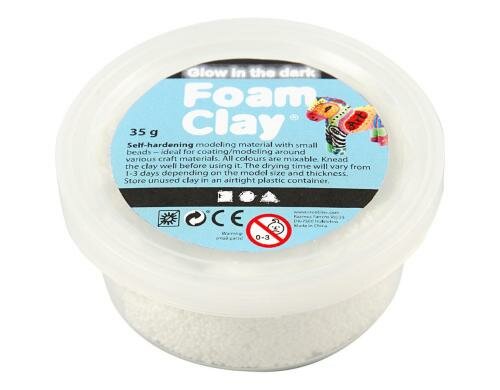 Creativ Company Foam Clay 35g, leuchtet im Dunkeln