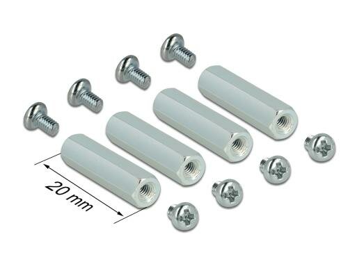 Delock Montageset für Raspberry, 20mm zum Stacken von Modulen, 6-Kann Innen/Innen