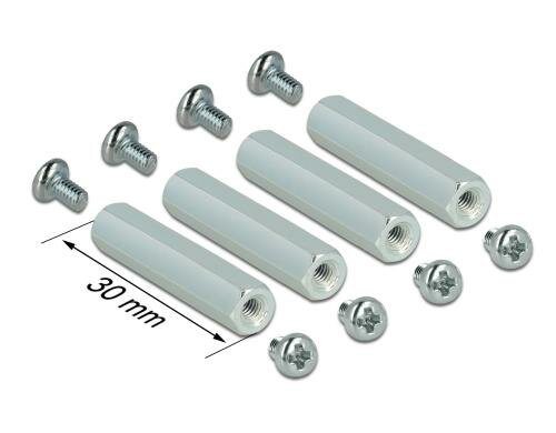 Delock Montageset für Raspberry, 30mm zum Stacken von Modulen, 6-Kann Innen/Innen