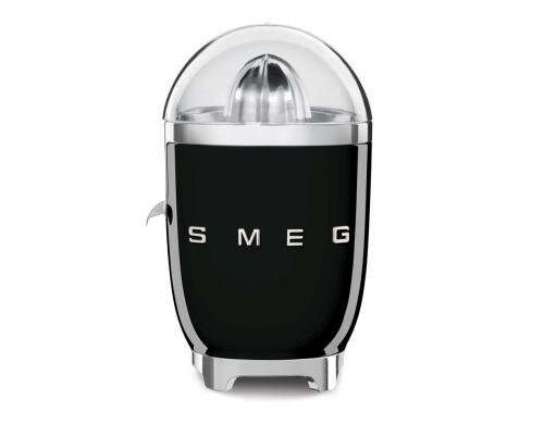 SMEG Zitruspresse 50s schwarz Retro Design, Tritan und Edelstahl