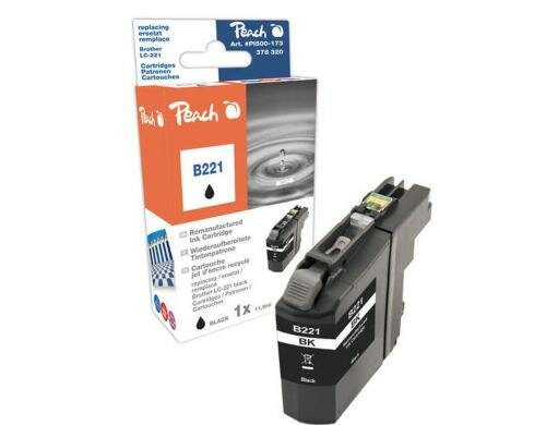 Peach Tinte Brother LC-221 black 12ml 290 Seiten