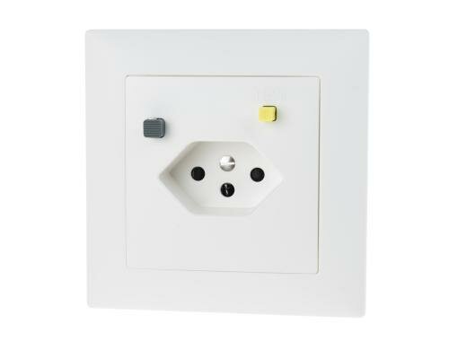 ABB Sidus UP-FI-Steckdose 1xT13 B-Typ, weiss, 30 mA 10 ms, Kinderschutz