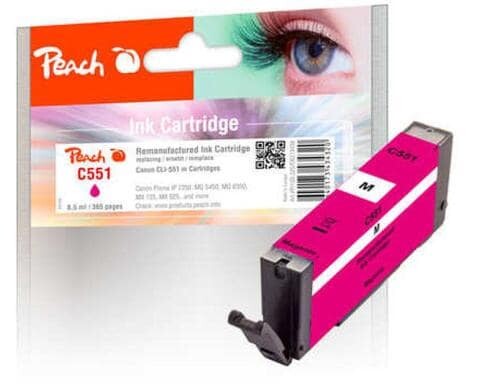 Peach Tinte Canon CLI-551 magenta zu IP7250, MG5450, MG6350,  8.5ml