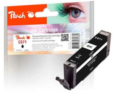 Peach Tinte Canon PGI-571 Photoblack zu MG5700, 6800, 7700 Serie, 8.5ml