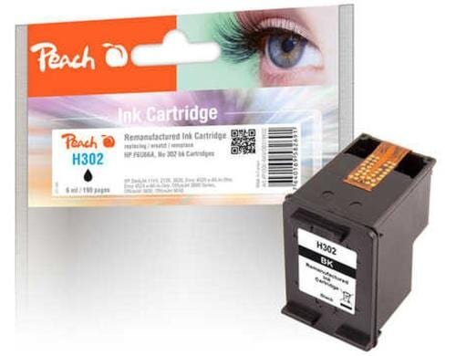Peach Tinte HP F6U66A, No 302 black, 6ml, 215 Seiten