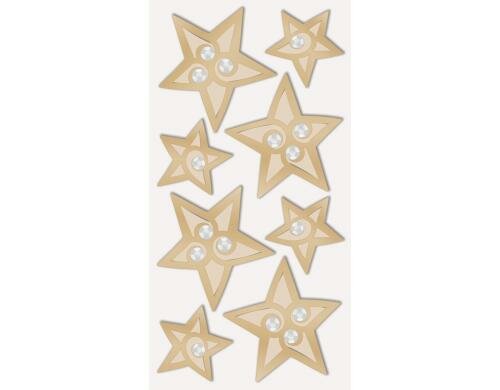 Heyda Weihnachtssticker Goldsterne 1 Packung