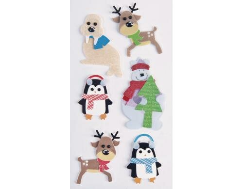 Heyda Weihnachtssticker Weihnachtstiere 1 Packung
