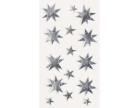 Heyda Weihnachtssticker Sterne silber 1 Packung