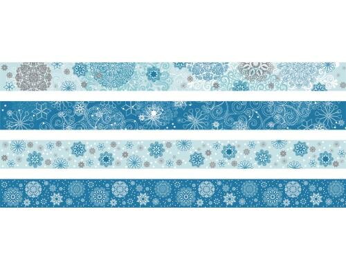 Heyda Washi Tape Kristalle 4 Rollen im Dispenser mit Abreisskante
