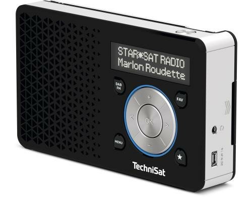 Technisat DigitRadio 1, DAB+ RAdio Schwarz/Silber, Akku bis 10h
