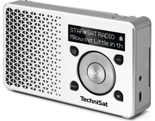 Technisat DigitRadio 1, DAB+ RAdio Weiss/Silber, Akku bis 10h