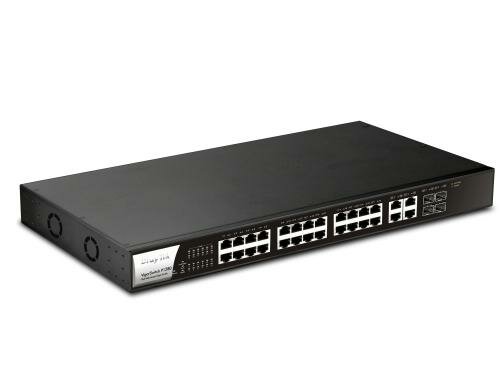 Draytek VigorSwitch P-1280 : 24 Ports RJ-45 managed, 2xSFP, 24 Ports POE+ 120W Budget
