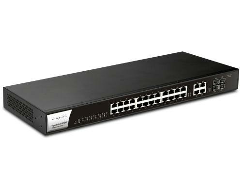 Draytek VigorSwitch G-1280 : 24 Ports RJ-45 managed, 2xSFP