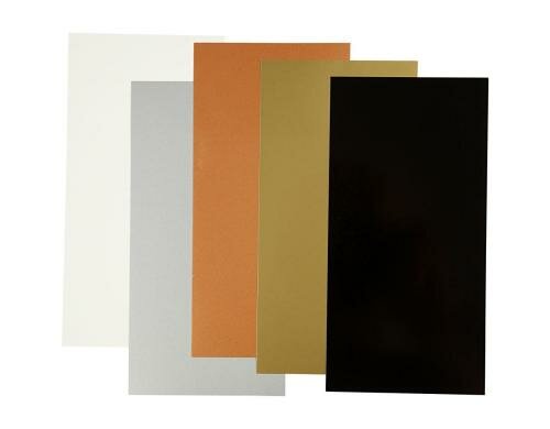 Creativ Company Deko-Folie Glas + Metall 5 Blatt, 10 x 20 cm, Metallic