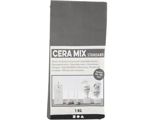 Creativ Company Modelliergips Cera Mix 1 kg, hellgrau
