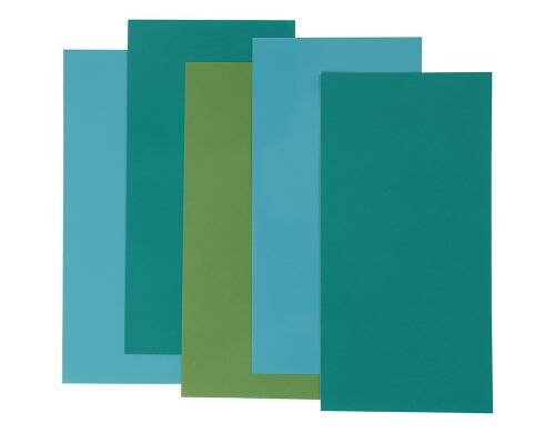 Creativ Company Deko-Folie Glas + Metall 5 Blatt, 10 x 20 cm, blau, grün