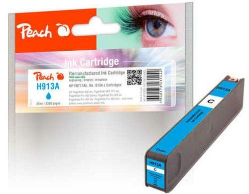 Peach Tinte HP F6T77AE, No 913 Cyan, 35ml, 3300 Seiten
