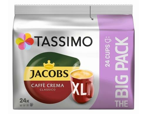 Tassimo T DISC Jacobs Caffé Crema Class. XL Bigpack, 1 Packung à 24 Portionen