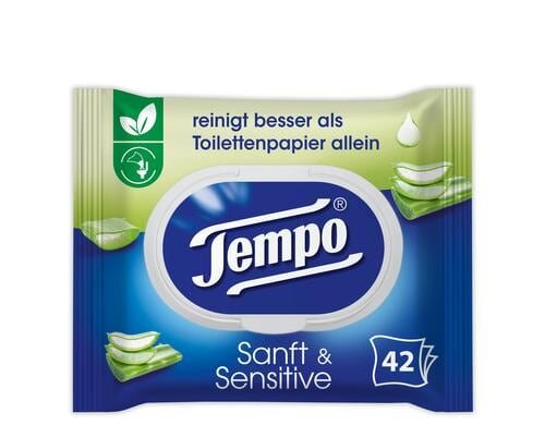 Tempo Feuchttücher sanft&sensitiv Aloe Vera 42 Tücher